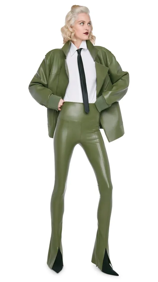 Norma Kamali Jackets OVERSIZED MOTO JACKET Military 8211 Clothing