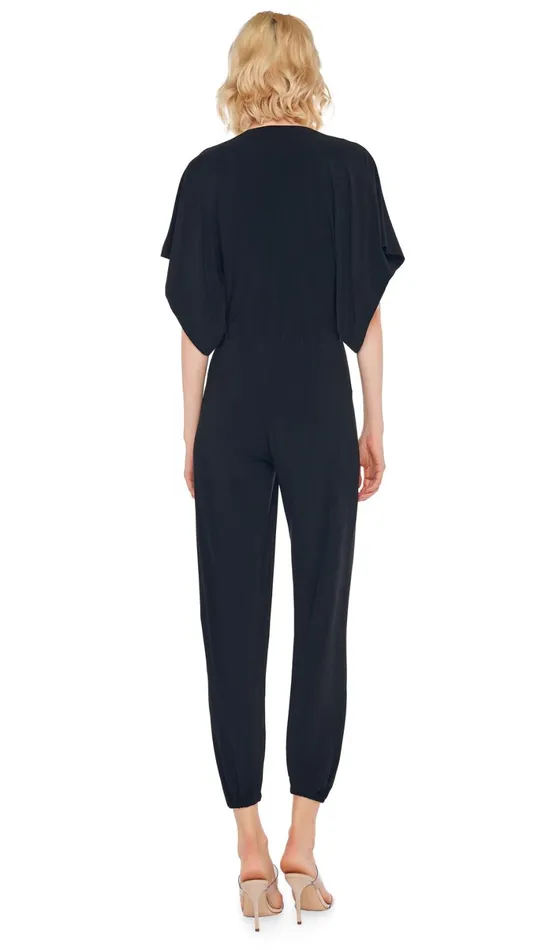 Norma Kamali Jumpsuits RECTANGLE JOG JUMPSUIT Black 8211 Clothing