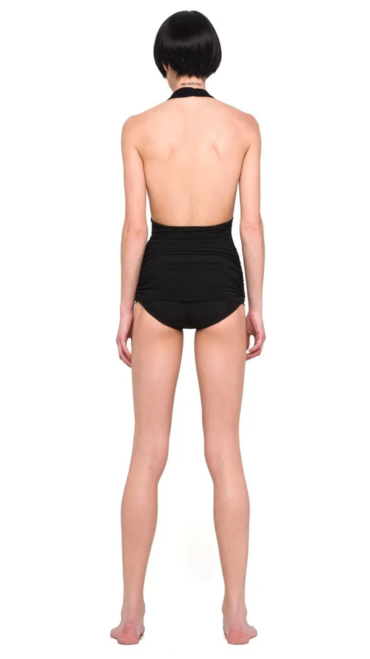 Norma Kamali Swimwear HALTER BILL Black 8211 Clothing