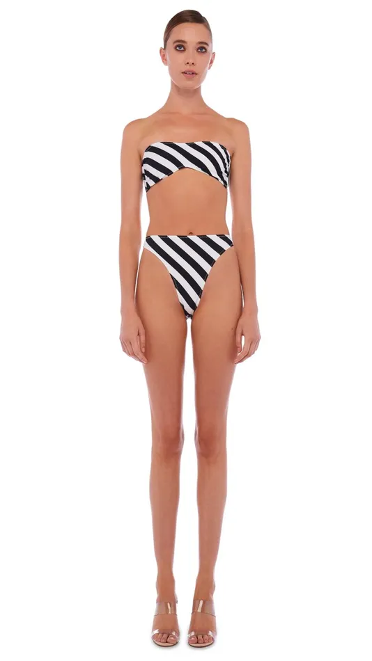Norma Kamali Swimwear SUNGLASS BRA 34 Stripe 8211 Clothing