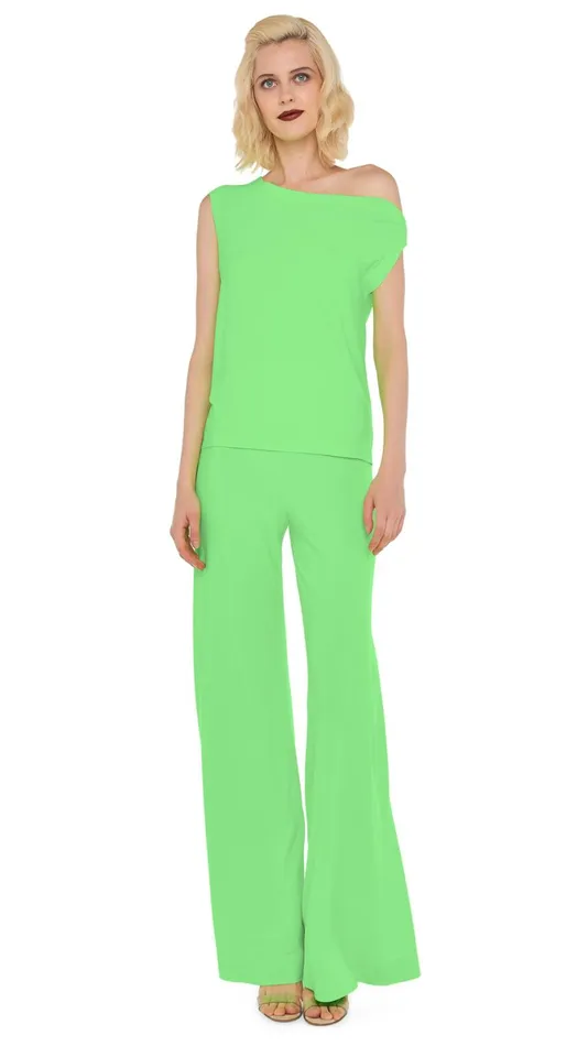 Norma Kamali Tops DROP SHOULDER TOP Neon Green 8211 Clothing