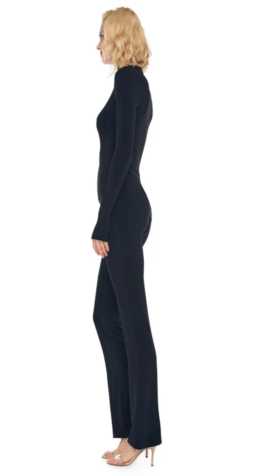 Norma Kamali Tops LONG SLEEVE TURTLE TOP Black 8211 Clothing