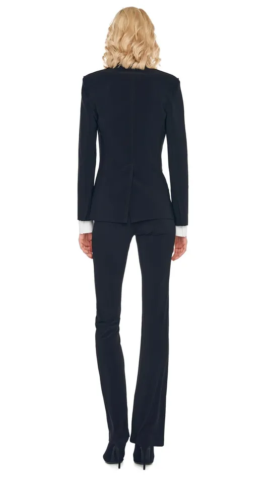 Norma Kamali Wardrobe BOOT PANT With CLASSIC SINGLE BREASTED JACKET 8211 Clothing Norma Kamali Wardrobe BOOT PANT With CLASSIC SINGLE BREASTED JACKET 8211 Clothing