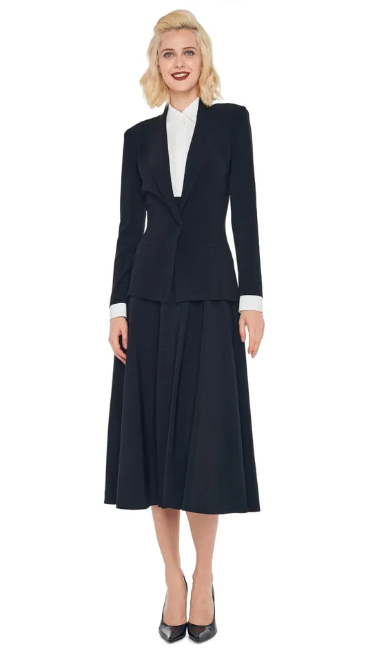 Norma Kamali Wardrobe GRACE SKIRT With SINGLE BREASTED BOY FIT JACKET 8211 Clothing Norma Kamali Wardrobe GRACE SKIRT With SINGLE BREASTED BOY FIT JACKET 8211 Clothing