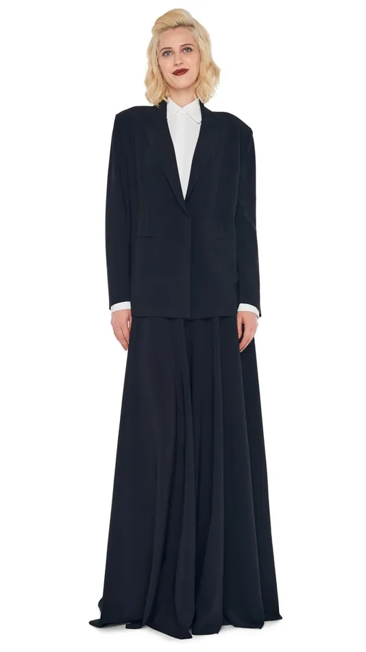 Norma Kamali Wardrobe LONG GRACE SKIRT With EASY FIT SINGLE BREASTED JACKET 8211 Clothing Norma Kamali Wardrobe LONG GRACE SKIRT With EASY FIT SINGLE BREASTED JACKET 8211 Clothing