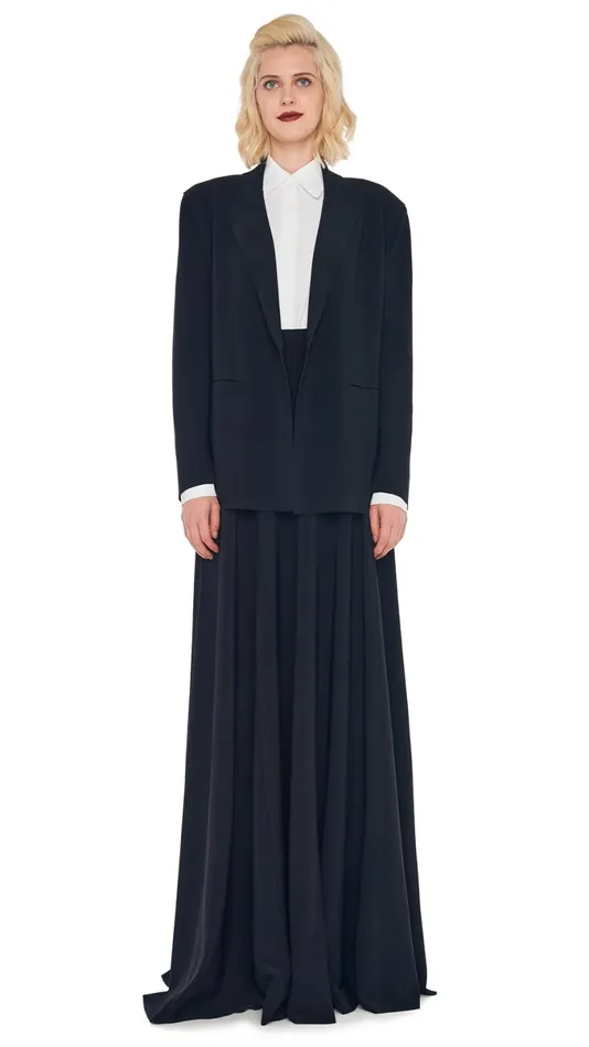 Norma Kamali Wardrobe LONG GRACE SKIRT With EASY FIT SINGLE BREASTED JACKET 8211 Clothing Norma Kamali Wardrobe LONG GRACE SKIRT With EASY FIT SINGLE BREASTED JACKET 8211 Clothing