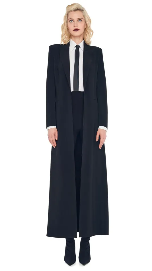 Norma Kamali Wardrobe PENCIL PANT With SINGLE BREASTED COAT 8211 Clothing