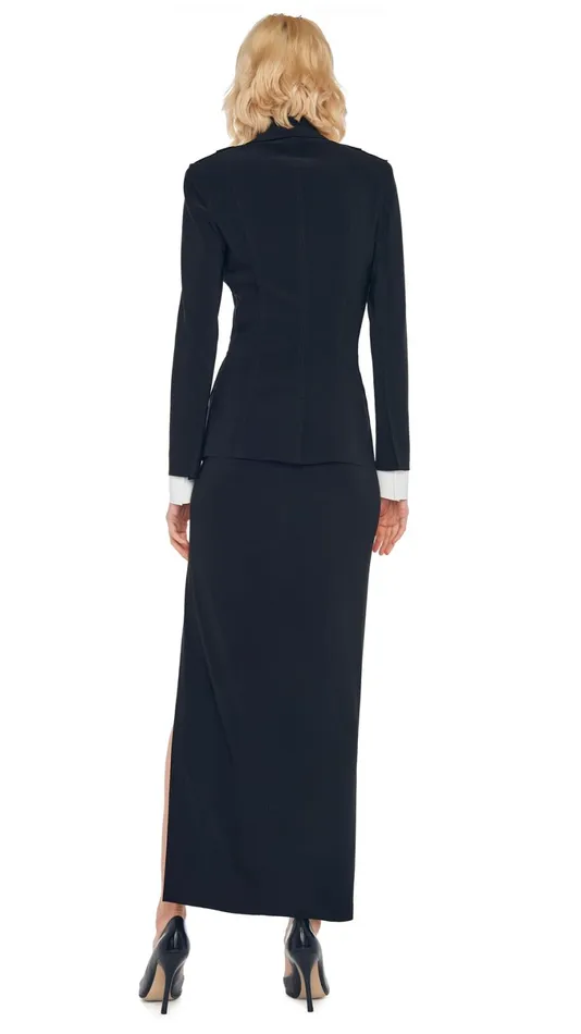 Norma Kamali Wardrobe SIDE SLIT LONG SKIRT With SINGLE BREASTED BOY FIT JACKET 8211 Clothing Norma Kamali Wardrobe SIDE SLIT LONG SKIRT With SINGLE BREASTED BOY FIT JACKET 8211 Clothing