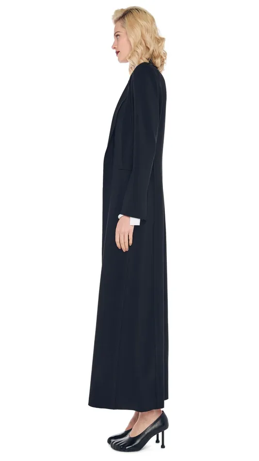 Norma Kamali Wardrobe SIDE SLIT SKIRT COVER THE KNEE With SINGLE BREASTED COAT 8211 Clothing Norma Kamali Wardrobe SIDE SLIT SKIRT COVER THE KNEE With SINGLE BREASTED COAT 8211 Clothing