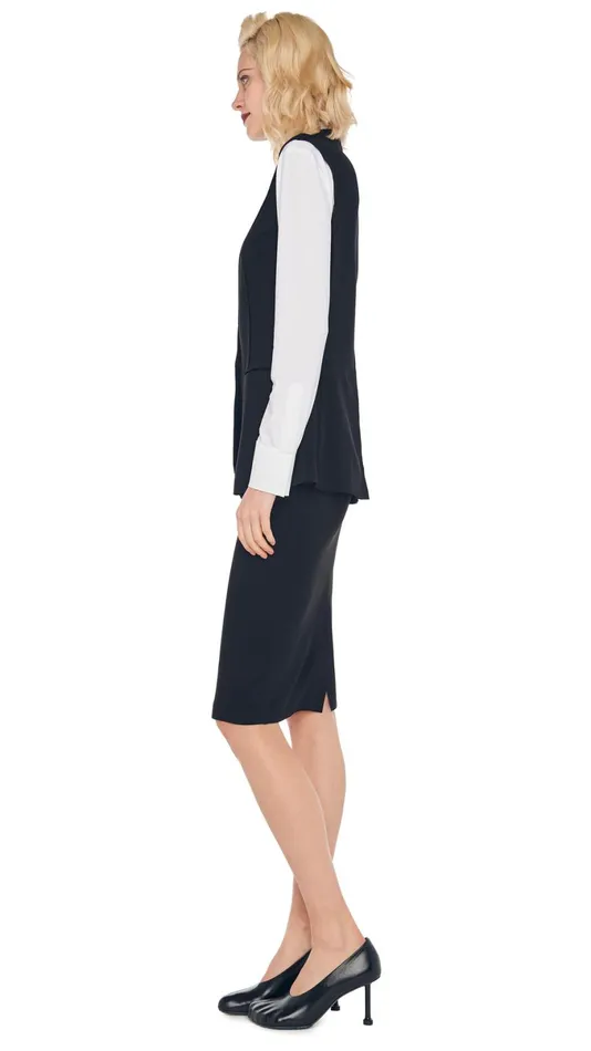 Norma Kamali Wardrobe STRAIGHT SKIRT With SLEEVELESS SINGLE BREASTED JACKET 8211 Clothing Norma Kamali Wardrobe STRAIGHT SKIRT With SLEEVELESS SINGLE BREASTED JACKET 8211 Clothing
