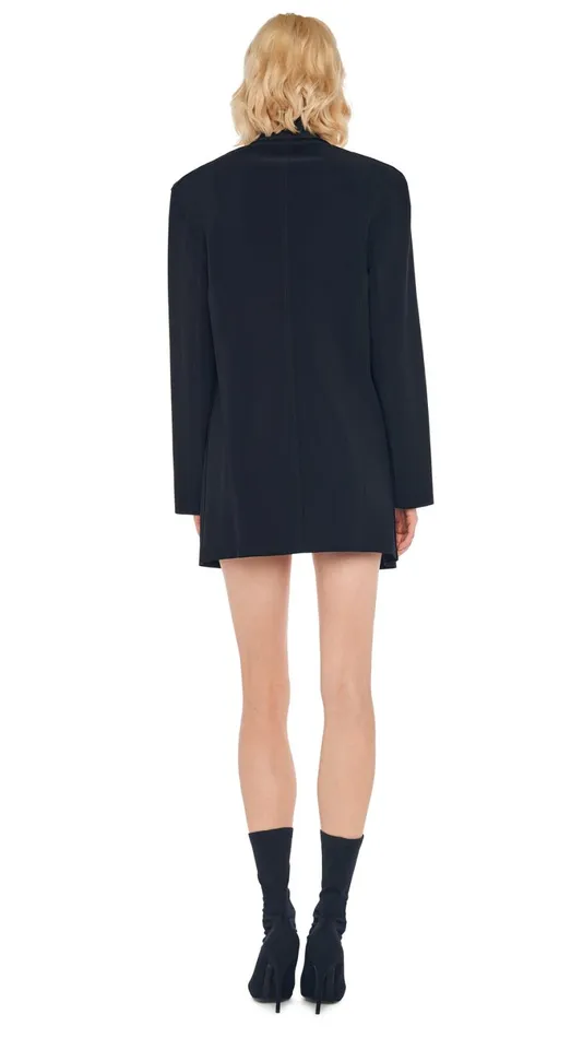 Norma Kamali Wardrobe STRAPLESS PICKLEBALL MINI DRESS With OVERSIZED SINGLE BREASTED JACKET 8211 Clothing Norma Kamali Wardrobe STRAPLESS PICKLEBALL MINI DRESS With OVERSIZED SINGLE BREASTED JACKET 8211 Clothing