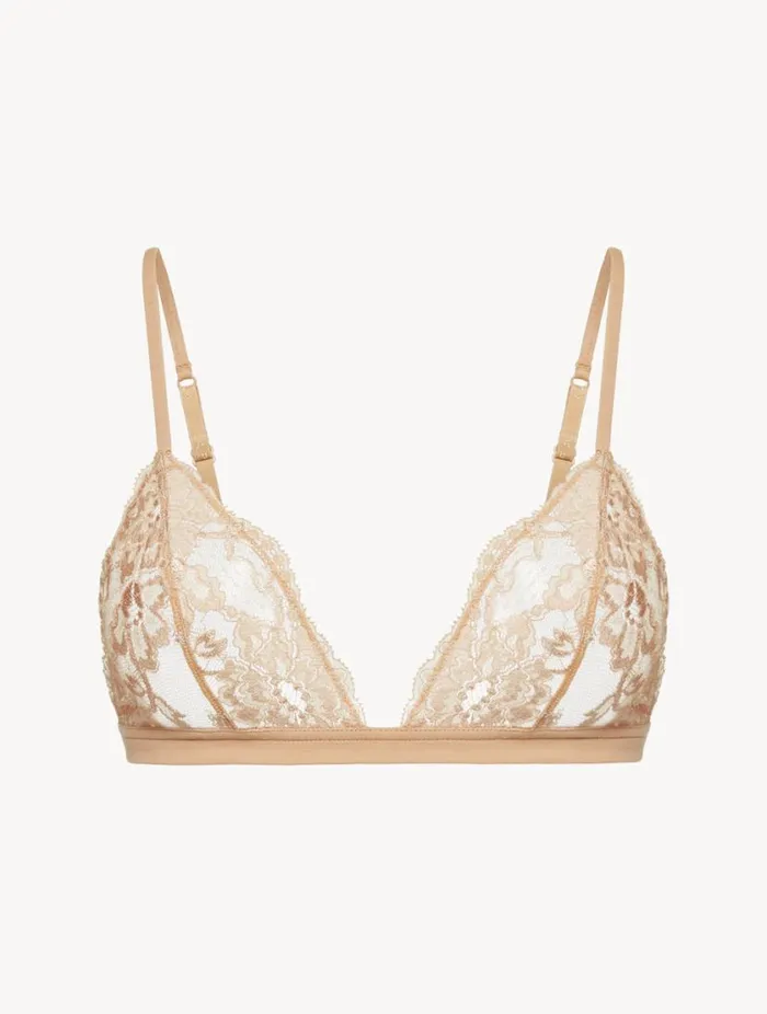 Nude Lace Triangle Bra Lingerie La Perla Triangle