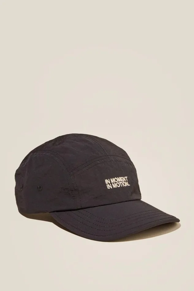 Nylon 5 Panel Hat Blackin Moment Men Cotton On Hats