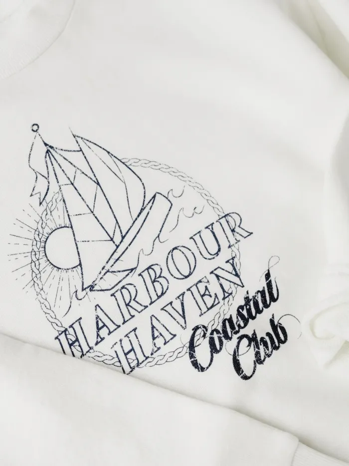 Oaklyn Graphic Sweatshirt Almond Women Sweaters Able