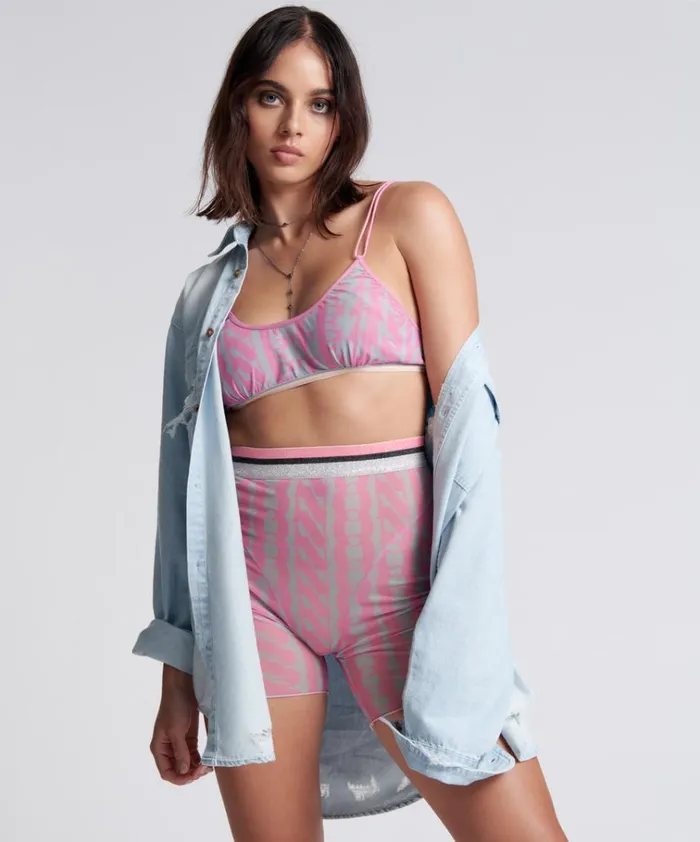 ON REPEAT MESH BIKE SHORTS Women One Teaspoon Bottoms