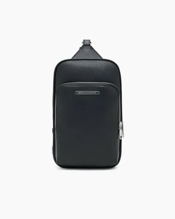 One Shoulder Bag With Two Pockets Black Men Armani Backpacks