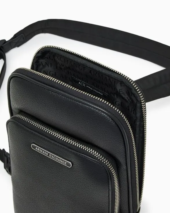 One Shoulder Bag With Two Pockets Black Men Armani Backpacks One Shoulder Bag With Two Pockets Black Men Armani Backpacks