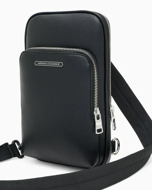 One Shoulder Bag With Two Pockets Black Men Armani Backpacks One Shoulder Bag With Two Pockets Black Men Armani Backpacks
