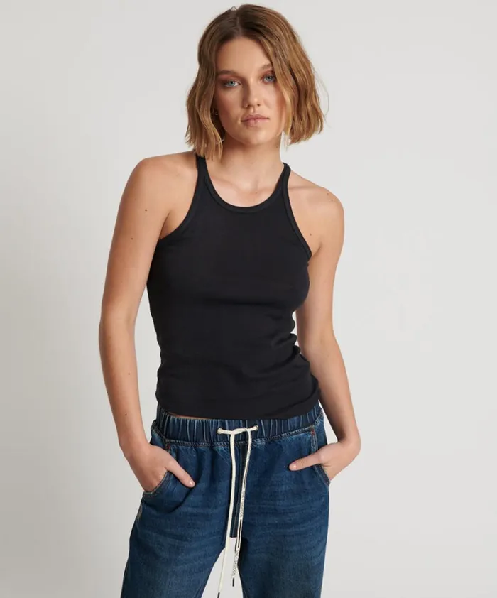 ONETEASPOON FINE RIB SINGLET Women One Teaspoon Tees and Tanks
