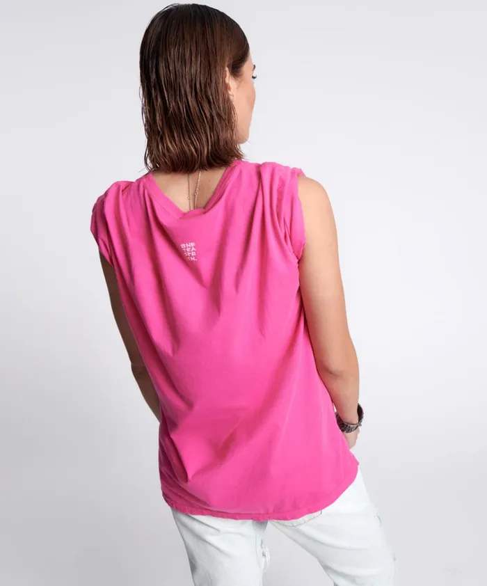 ORGANIC FLURO PINK ONETEASPOON LOGO UNISEX TEE Women One Teaspoon Tees and Tanks ORGANIC FLURO PINK ONETEASPOON LOGO UNISEX TEE Women One Teaspoon Tees and Tanks