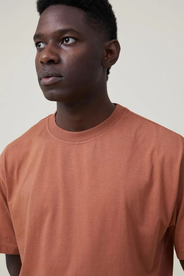 Organic Loose Fit TShirt Terracotta Men Cotton On Tees and Tanks Organic Loose Fit TShirt Terracotta Men Cotton On Tees and Tanks