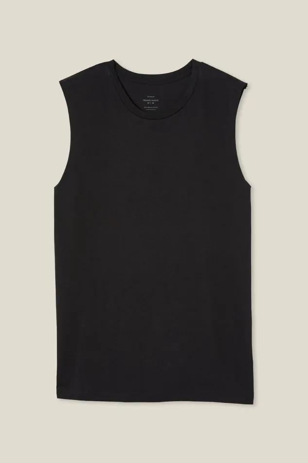 Organic Muscle Black Men Cotton On Tees and Tanks Organic Muscle Black Men Cotton On Tees and Tanks