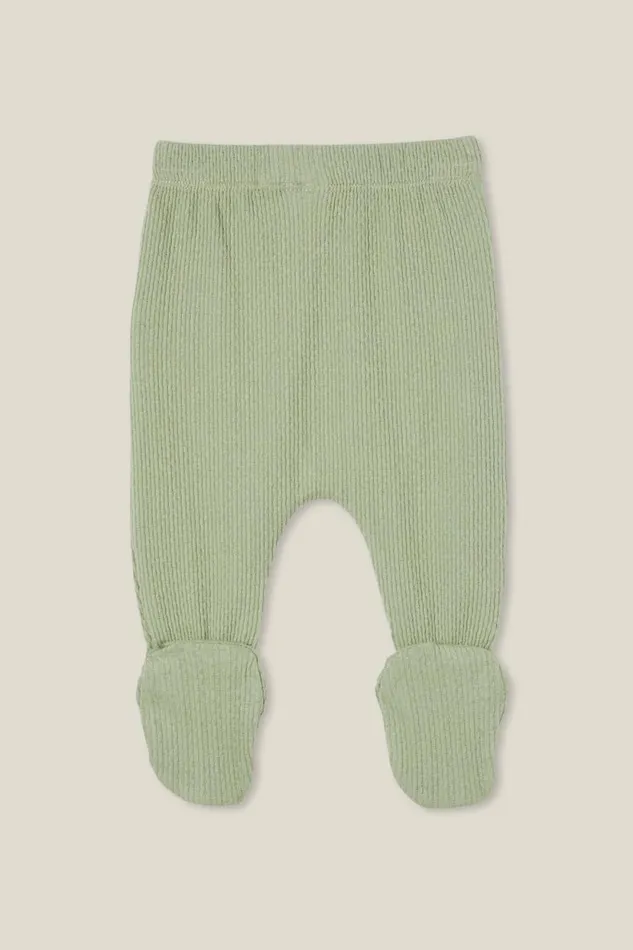 Organic Pointelle Footed Legging Deep Sage Baby Cotton On Bottoms Organic Pointelle Footed Legging Deep Sage Baby Cotton On Bottoms