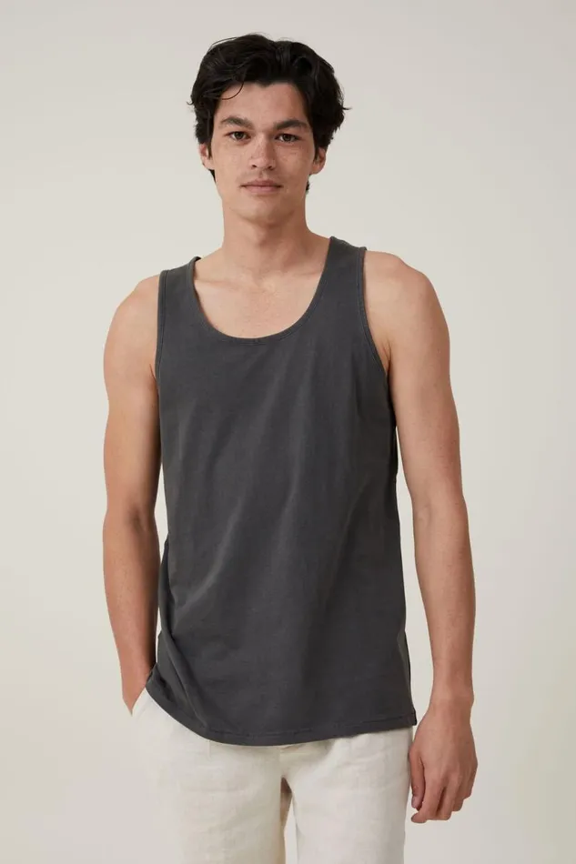 Organic Tank Faded Slate Men Cotton On Tees and Tanks