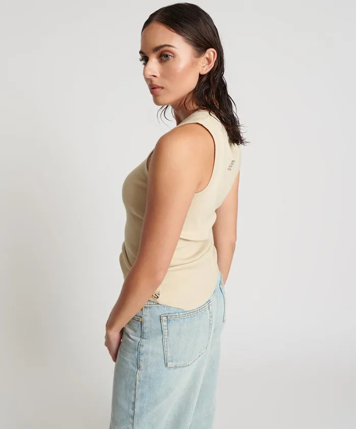 OTS EQUIPMENT TANK WHITE Women One Teaspoon Tees and Tanks OTS EQUIPMENT TANK WHITE Women One Teaspoon Tees and Tanks