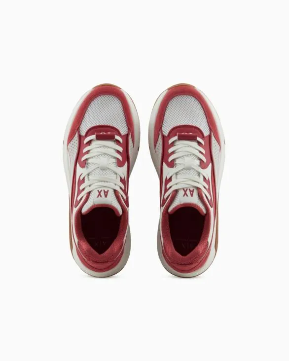 Oversized Sneakers With Contrasting Inserts Red Men Armani Sneakers