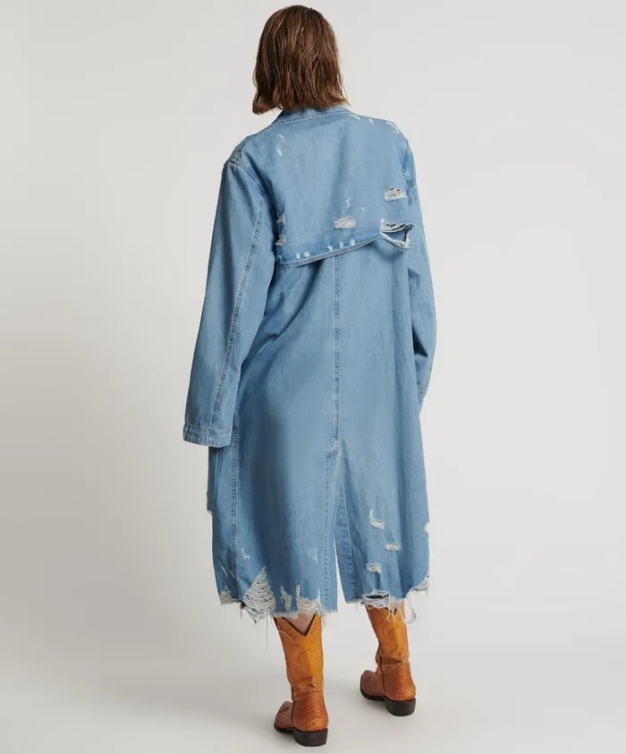 PACIFICA DENIM TRENCH COAT Women One Teaspoon Jackets