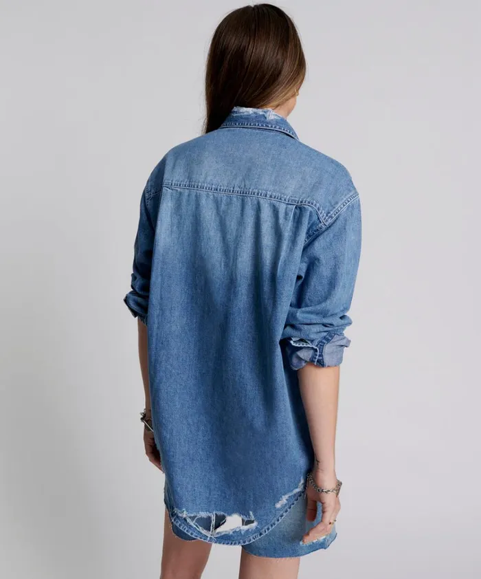 PACIFICA EVERYDAY DENIM SHIRT Women One Teaspoon Denim Shirts PACIFICA EVERYDAY DENIM SHIRT Women One Teaspoon Denim Shirts