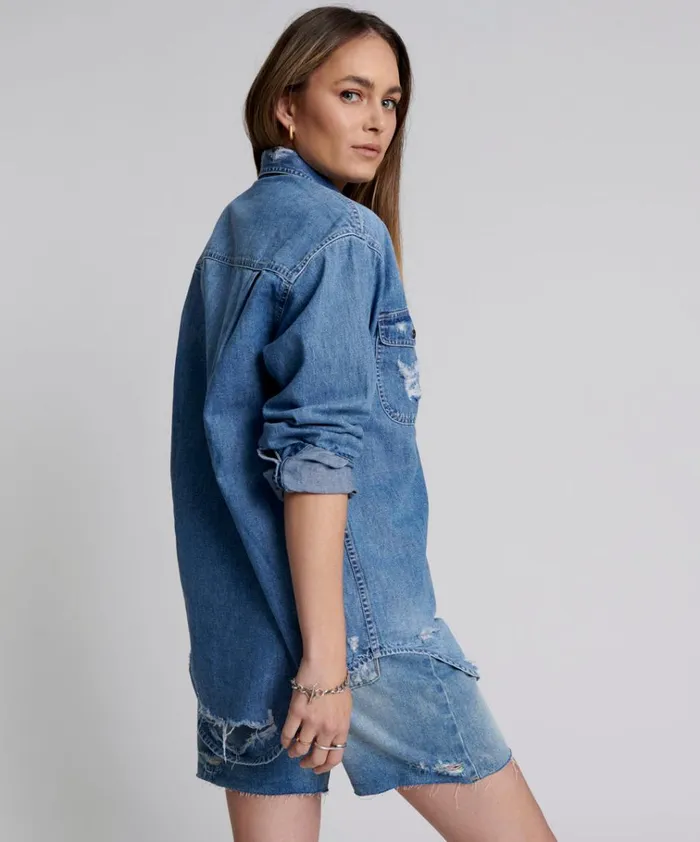 PACIFICA EVERYDAY DENIM SHIRT Women One Teaspoon Denim Shirts PACIFICA EVERYDAY DENIM SHIRT Women One Teaspoon Denim Shirts