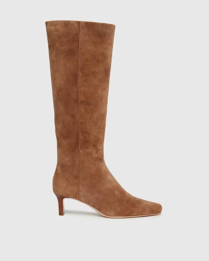 PAIGE Boots Women Ansley Tall Boot 8211 Truffle Suede