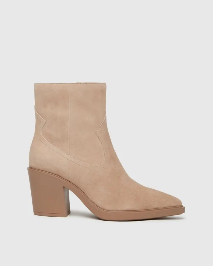 PAIGE Boots Women Glenn Boot 8211 Light Tan Suede