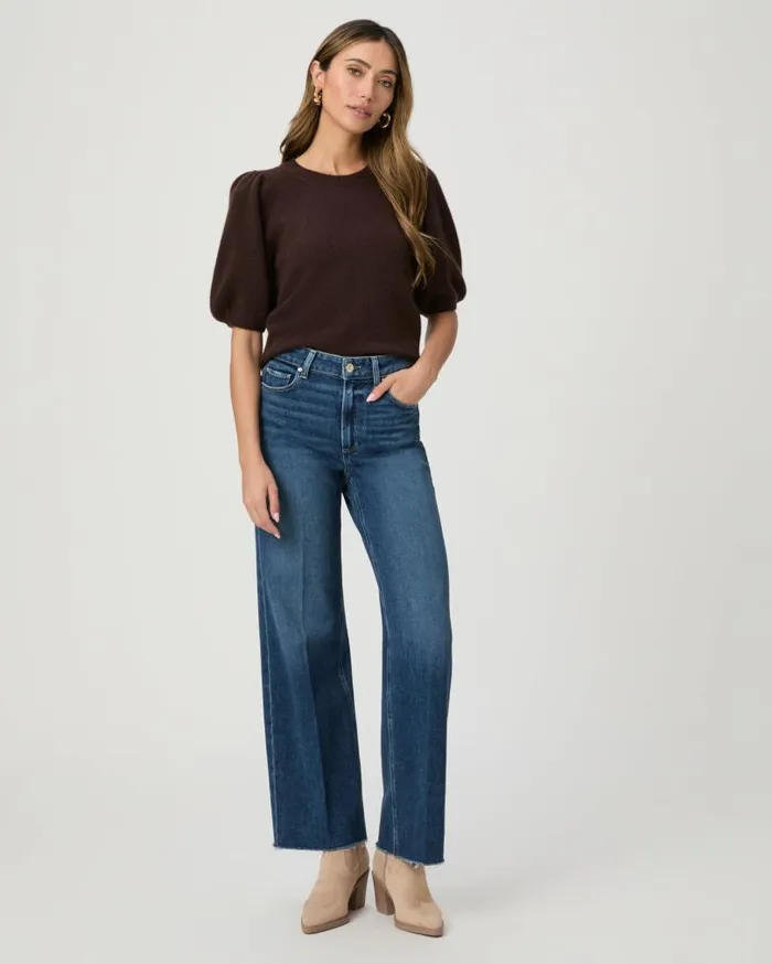 PAIGE Denim Women Anessa 31 Inch Wide Leg Jean 8211 Arpeggio