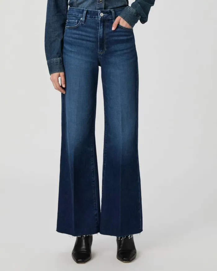 PAIGE Denim Women Anessa 31 Inch Wide Leg Jean 8211 Sonica