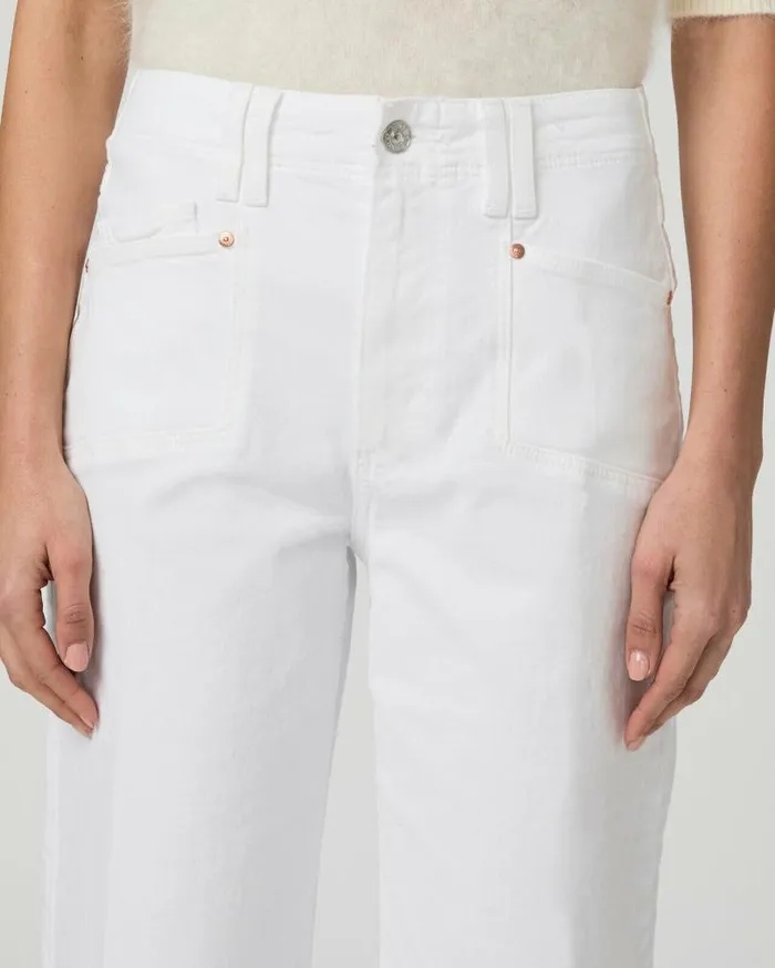 PAIGE Denim Women Anessa Wide Leg Jean 8211 Crisp White PAIGE Denim Women Anessa Wide Leg Jean 8211 Crisp White