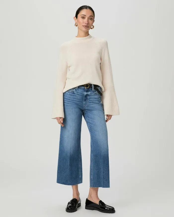 PAIGE Denim Women Anessa Wide Leg Jean 8211 Rock Show Distressed