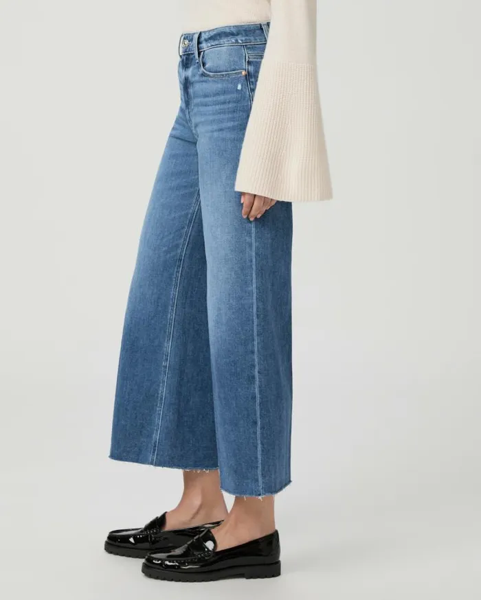 PAIGE Denim Women Anessa Wide Leg Jean 8211 Rock Show Distressed PAIGE Denim Women Anessa Wide Leg Jean 8211 Rock Show Distressed