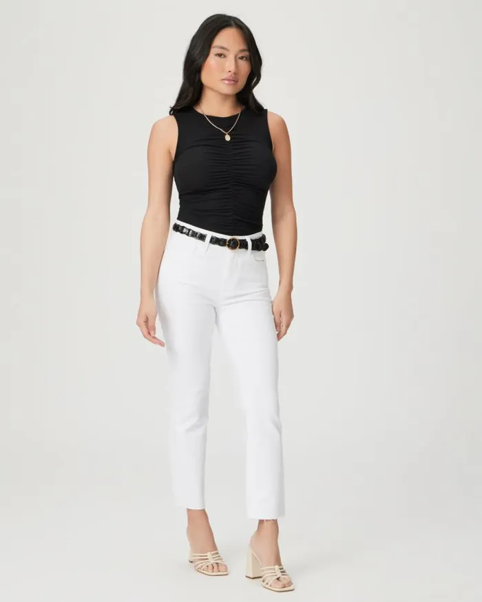 PAIGE Denim Women Cindy Crop Petite Straight Jean 8211 Crisp White