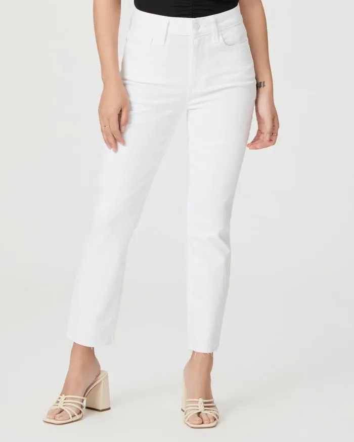 PAIGE Denim Women Cindy Crop Petite Straight Jean 8211 Crisp White PAIGE Denim Women Cindy Crop Petite Straight Jean 8211 Crisp White
