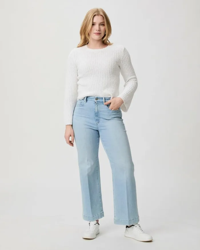 PAIGE Denim Women Flaunt Denim Spotlight Wide Leg Jean 8211 Martini