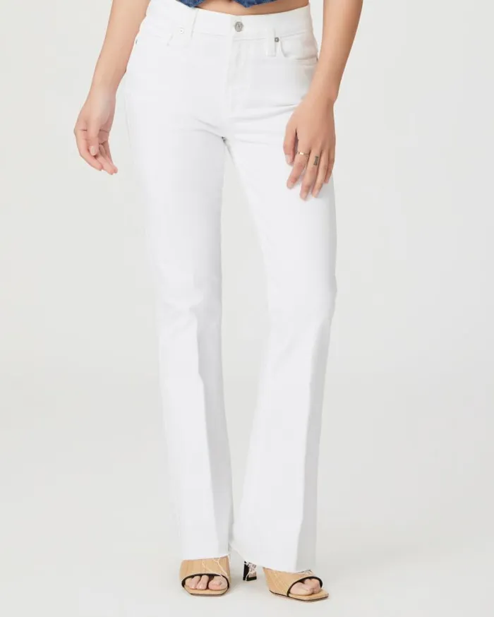 PAIGE Denim Women High Rise Laurel Canyon Petite Bootcut Jean 8211 Crisp White PAIGE Denim Women High Rise Laurel Canyon Petite Bootcut Jean 8211 Crisp White