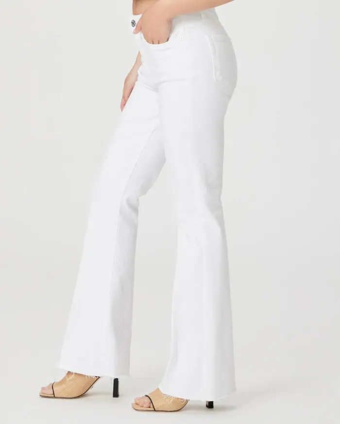 PAIGE Denim Women High Rise Laurel Canyon Petite Bootcut Jean 8211 Crisp White PAIGE Denim Women High Rise Laurel Canyon Petite Bootcut Jean 8211 Crisp White