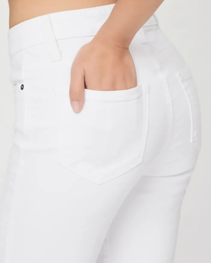 PAIGE Denim Women High Rise Laurel Canyon Petite Bootcut Jean 8211 Crisp White PAIGE Denim Women High Rise Laurel Canyon Petite Bootcut Jean 8211 Crisp White