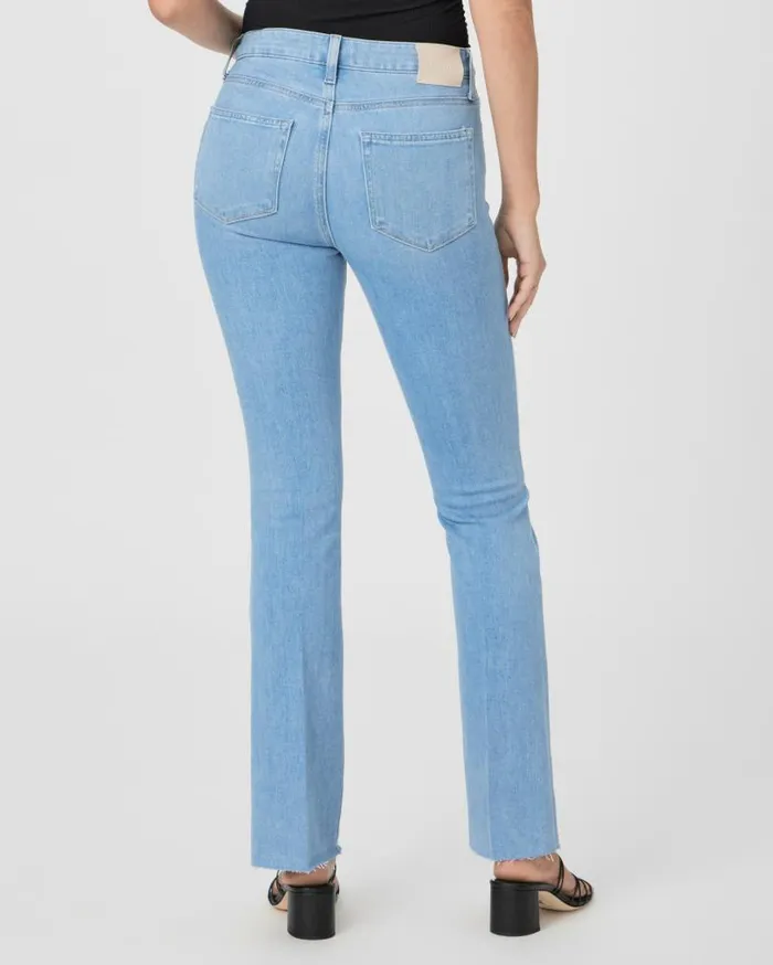 PAIGE Denim Women High Rise Manhattan 32 Inch Bootcut Jean 8211 Cote D Azur