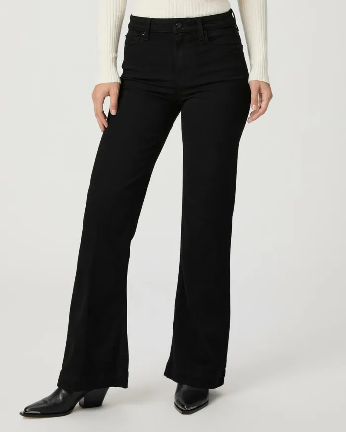 PAIGE Denim Women Leenah 32 Inch Wide Leg Jean 8211 Black Shadow PAIGE Denim Women Leenah 32 Inch Wide Leg Jean 8211 Black Shadow