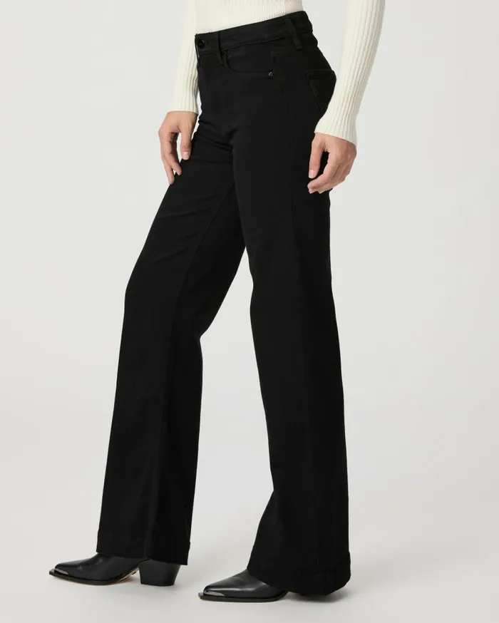 PAIGE Denim Women Leenah 32 Inch Wide Leg Jean 8211 Black Shadow PAIGE Denim Women Leenah 32 Inch Wide Leg Jean 8211 Black Shadow