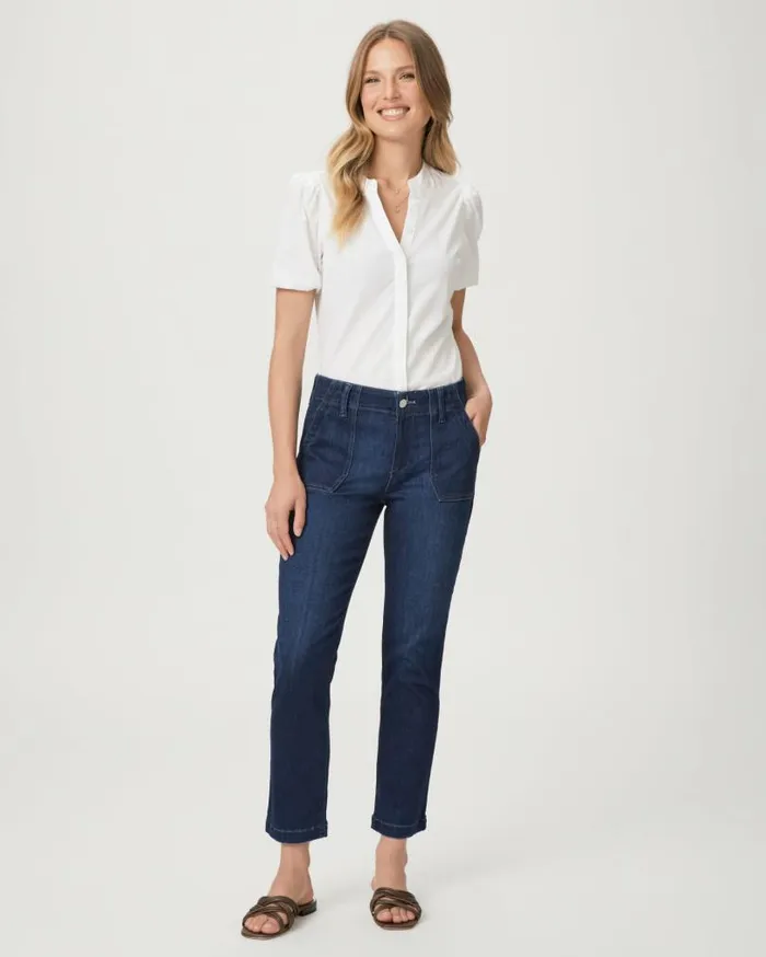 PAIGE Denim Women Mayslie Straight Ankle Pant 8211 The Disco
